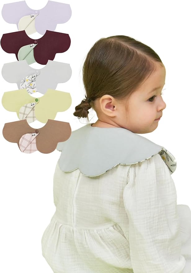Konny Baby Bibs 3/5/7-Pack Set, 360 ° Rotate, Soft and Absorbent Bandana Drooling for Boys Girls baby Essentials