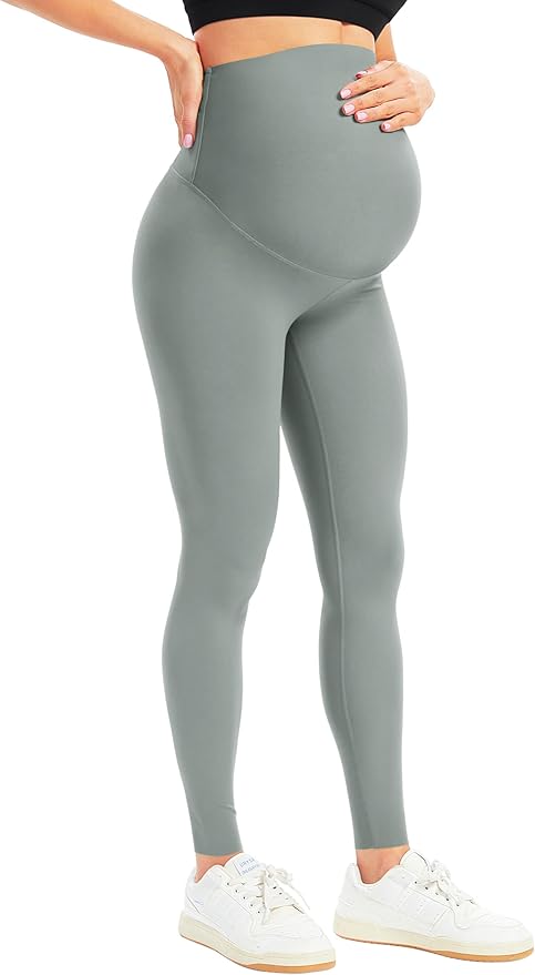 BONVIGOR Women's Maternity Leggings Over The Belly Bump Workout Full Length Leggings Running Active Yoga Pants