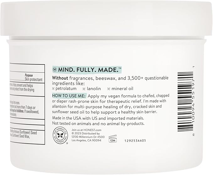 The Honest Company Head-to-Toe Multi-Purpose Healing Ointment, Hypoallergenic Fragrance-Free Vegan, 10 oz