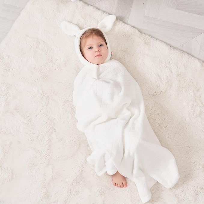 Toddler Towels with Hood Kids Hooded Bath Towel Baby Hooded Towel for Toddlers 0-5 Years, 2-Pack Absorbent Soft Toddler Bath Towel Kids Bath Baby Towels with Hood Thick 50'' x 32'' Large