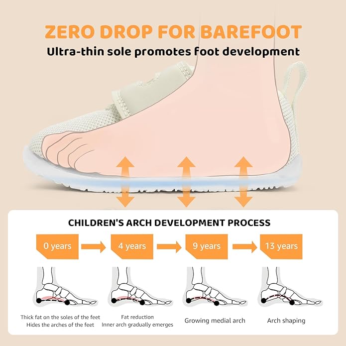 Baby Boy Girl Wide Toe Box Shoes Toddler Barefoot Shoe Non-Slip First Walking Infant Sneakers 6 9 12 18 24 Month