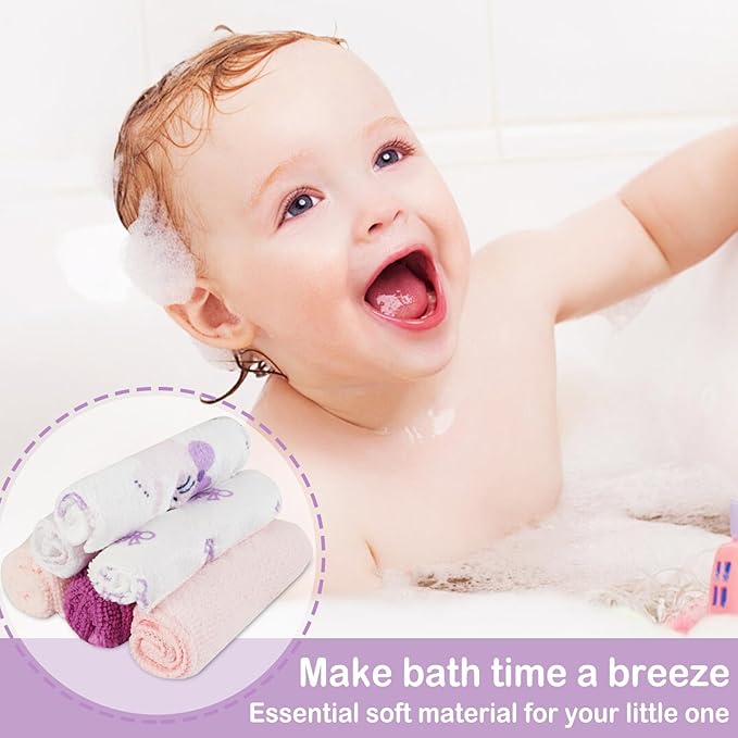 Viviland Baby Washcloths 24 Pack, Toddler Wash Cloths for Bath, Super Soft & Absorbent Bath Towel for Newborn and Infants, Baby Towels Care for Baby's Sensitive Skin
