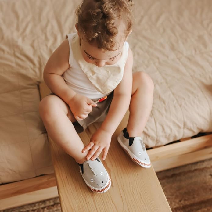Robeez Baby Boys and Unisex Soft Soles Slip-Resistant Crib Shoes Slippers Moccasins for Infant and Toddler, 0-24 Months