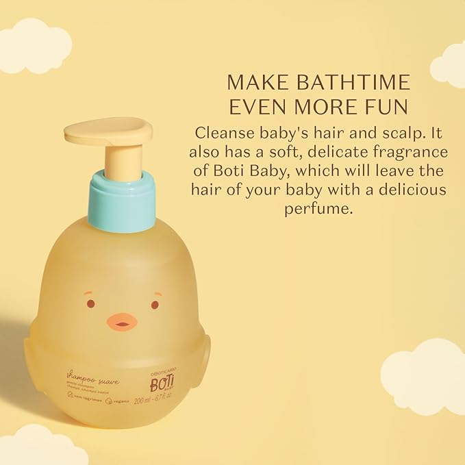 O BOTICARIO Boti Baby Shampoo, Hypoallergenic & Tear-Free for Kids: Vegan, Alcohol-Free, Paraben-Free