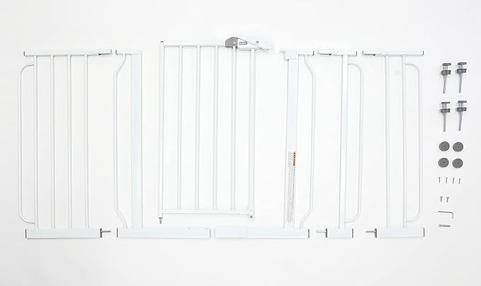 Regalo Safety Baby Gate 56 Inch Extra Wide for Doorways & Bottom of Stairs, Pressure Mount Design for Babies, Toddlers & Pets, Tested & Safe for 30 Years, American Designed, American Owned, White