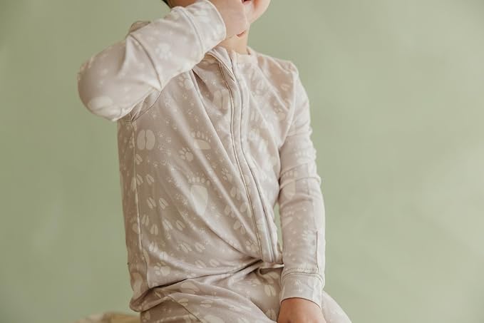 Copper Pearl Zip-Up Footie Baby Pajamas: Ultra-Soft Boys Pajamas and Girls Pajamas, Premium Knit Fabric in Stylish Prints, Tag-Free with Two-Way Zipper, Sized Newborn to 24 Months, Tracker