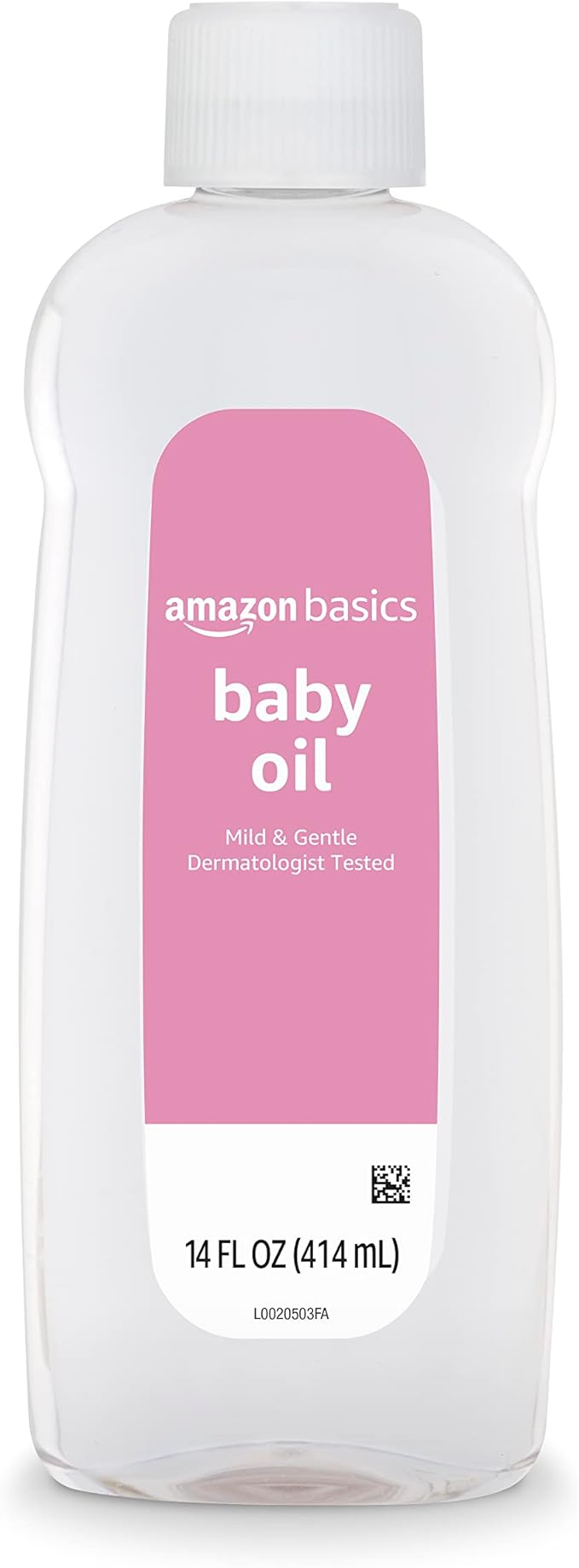 Amazon Basics Baby Oil, Mild & Gentle, Dermatologist Tested, Prevents Moisture Loss, Dry Skin Relief, 14 fl oz, 4-Pack (Previously Solimo)