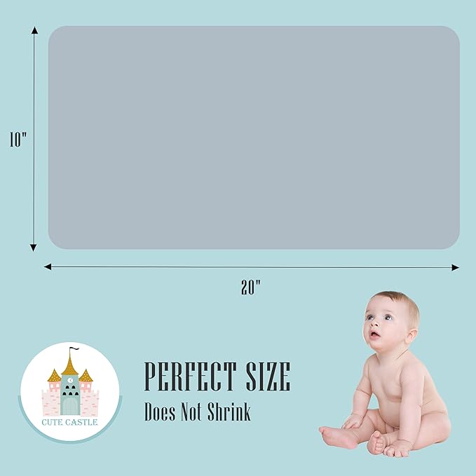 Cute Castle 12 Pack Muslin Burp Cloths for Baby - Ultra-Soft 100% Cotton Baby Washcloths - Large 20'' by 10'' Super Absorbent Milk Spit Up Rags - Burpy Cloths for Unisex, Boy, Girl - Slate