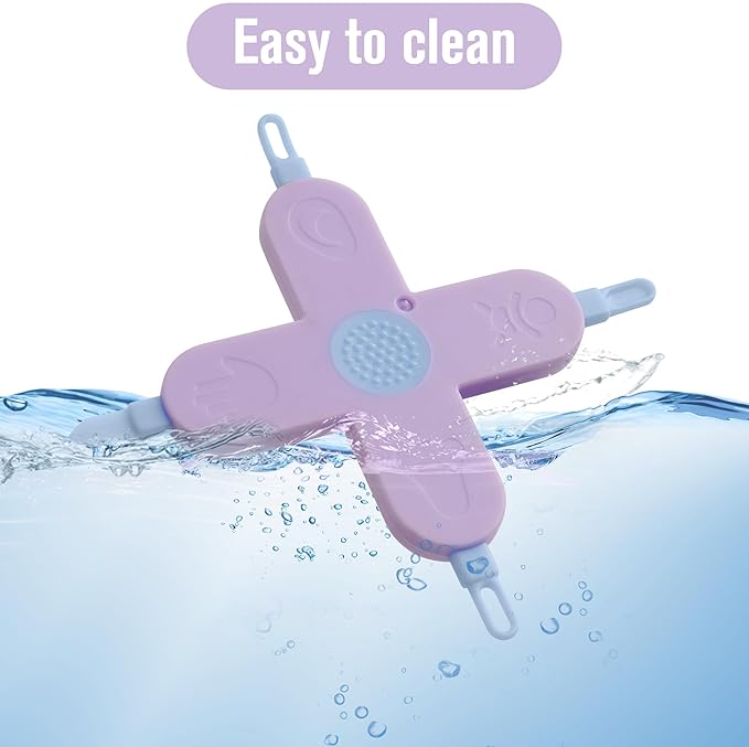 Baby 4-in-1 Nose,Nail and Ear Cleaner,Nail,Nose and Ear Gadget,Safe Ear Wax Removal Tool and Baby Nose Cleaner Nail Cleaner for Baby (Purple)