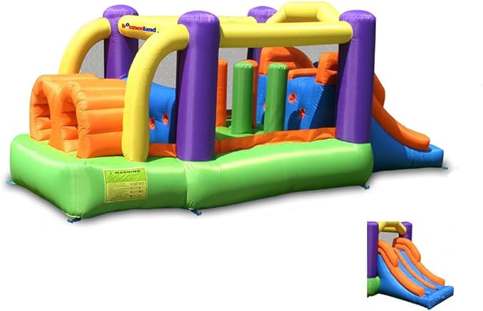 Bounceland Pro Racer Obstacle Bounce House with Dual Slides, Bounce, Climb, Slide All in One, UL 1 HP Blower Included, 19 ft x 9 ft x 7 ft H, Great for Big Party, Fun Racing Game in Teams