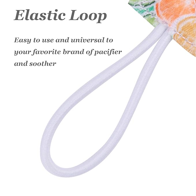 babygoal Fruit Pacifier Clips, 6 Pack Binky Paci Holder Leashes Fits for Most Pacifiers and Binkies 6PB17