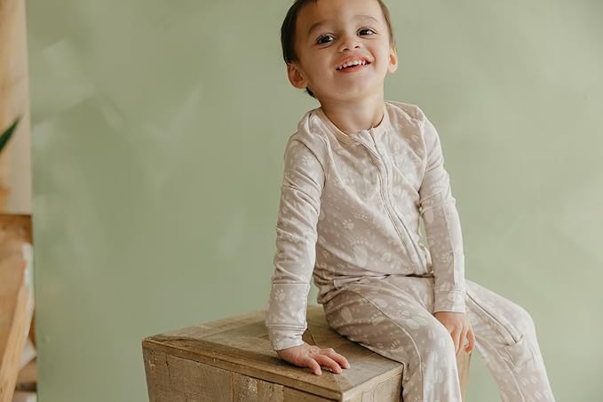 Copper Pearl Zip-Up Footie Baby Pajamas: Ultra-Soft Boys Pajamas and Girls Pajamas, Premium Knit Fabric in Stylish Prints, Tag-Free with Two-Way Zipper, Sized Newborn to 24 Months, Tracker