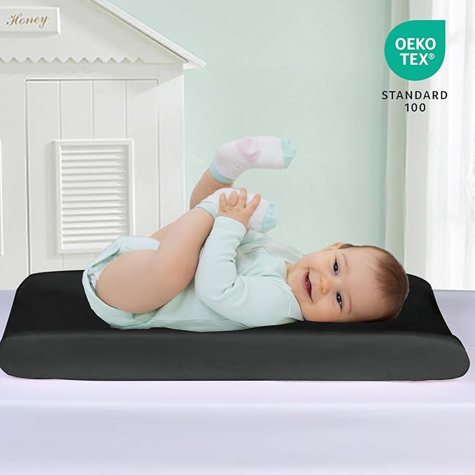 david's Kids 3 Pack Changing Pad Cover Set, Ultra Soft Breathable Cozy Microfiber Diaper Change Table Sheets for Baby Boys Girls Netural, Fit Most Changing Pads, White & Light Grey & Black