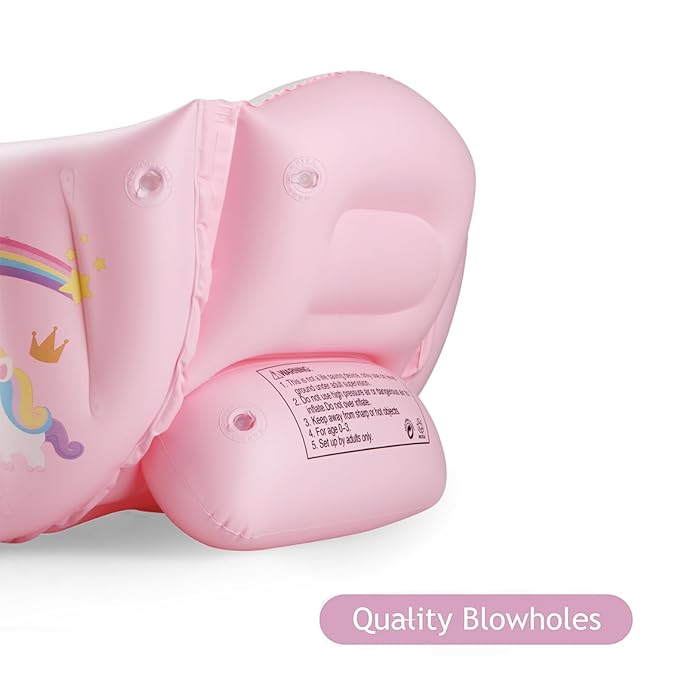 PandaEar Baby Inflatable Bathtub, Portable Travel Baby Infant Bath Tub Toddler Bathtub with Air Pump, Foldable Non-Slip Shower Basin Mini Air Swimming Pool for Newborn (Whale Blue) (Pink)