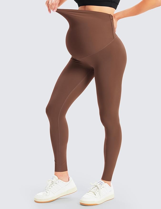 BONVIGOR Women's Maternity Leggings Over The Belly Bump Workout Full Length Leggings Running Active Yoga Pants