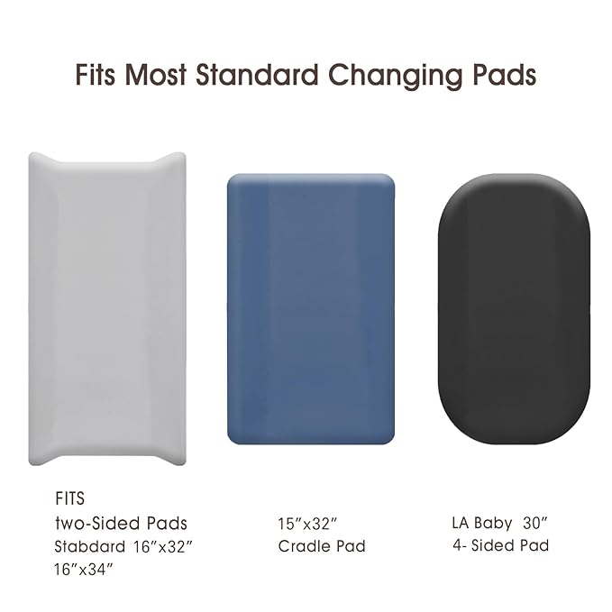 david's Kids 3 Pack Changing Pad Cover Set, Ultra Soft Breathable Cozy Microfiber Diaper Change Table Sheets for Baby Girls, Fit Most Changing Pads, Black & Grey & Navy Blue
