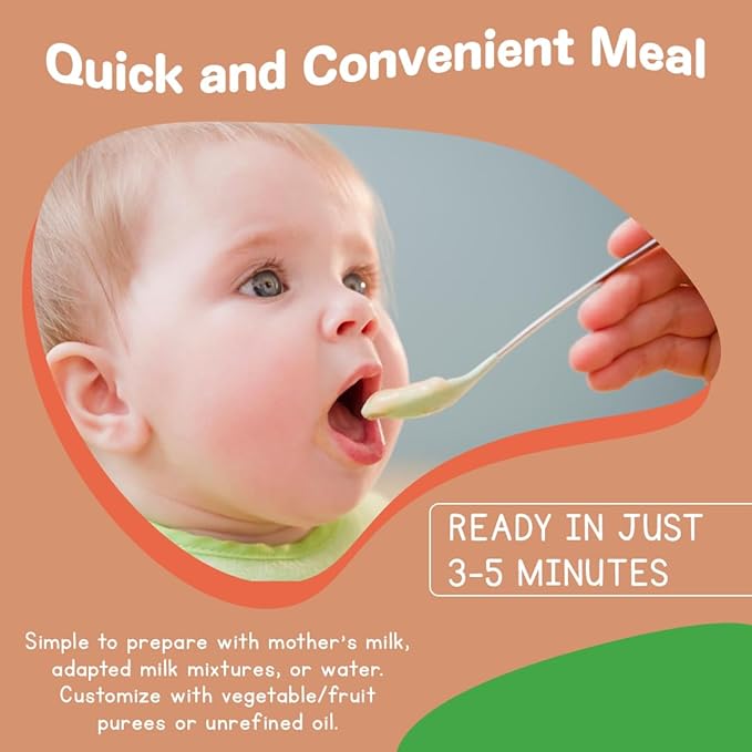 MAMUKO Baby Porridge - Healthy porridge with Oat Flavored & High Fiber - GMO-Free Oatmeal for Infants 3-6 Months - Organic Oatmeal for Healthy Growth & Development - 200g & 10 Servings