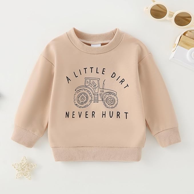 Yvowming Baby Boy Clothes Fall Clothes Truck Print Long Sleeve Pullover Tops + Pant Sets Toddler Winter Outfits