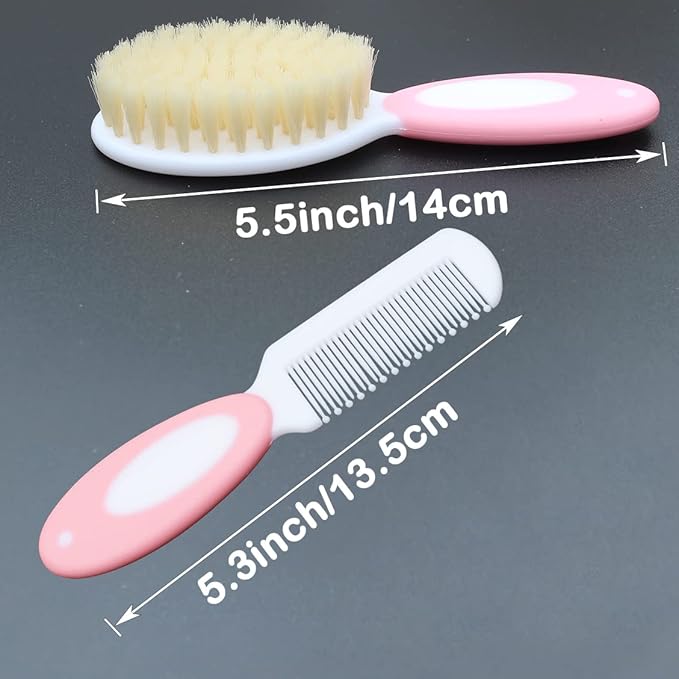Baby Hair Brush Soft Goat Bristles-Ideal for Cradle Cap-for Newborns & Toddlers-Natural Perfect Baby Registry Gift…