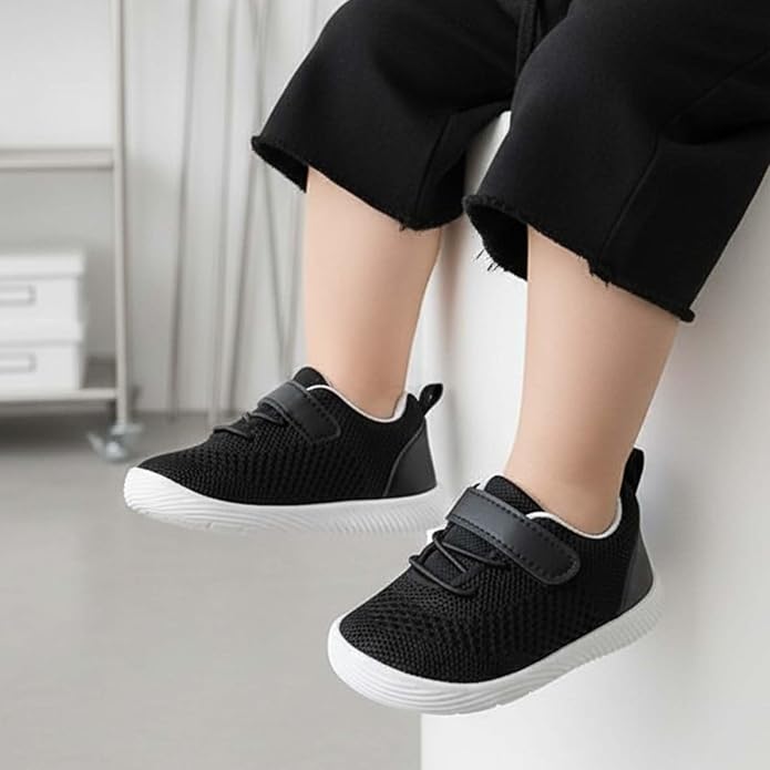 MORENDL Toddler Sneakers Baby Boys & Girls Barefoot Shoes Lightweight Breathable Walking Running Tennis Athletic Sport Shoes