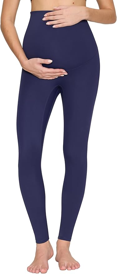 Maternity Leggings Over The Belly - Pregnancy Yoga Pants Soft Workout Leggings
