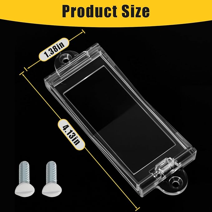 4 Light Switch Guard Cover, Baby Proof Wall Switch Cover Guard for Rocker Light Switch Protects Your Lights or Circuits from Being Accidentally Turned On or Off (Clear)