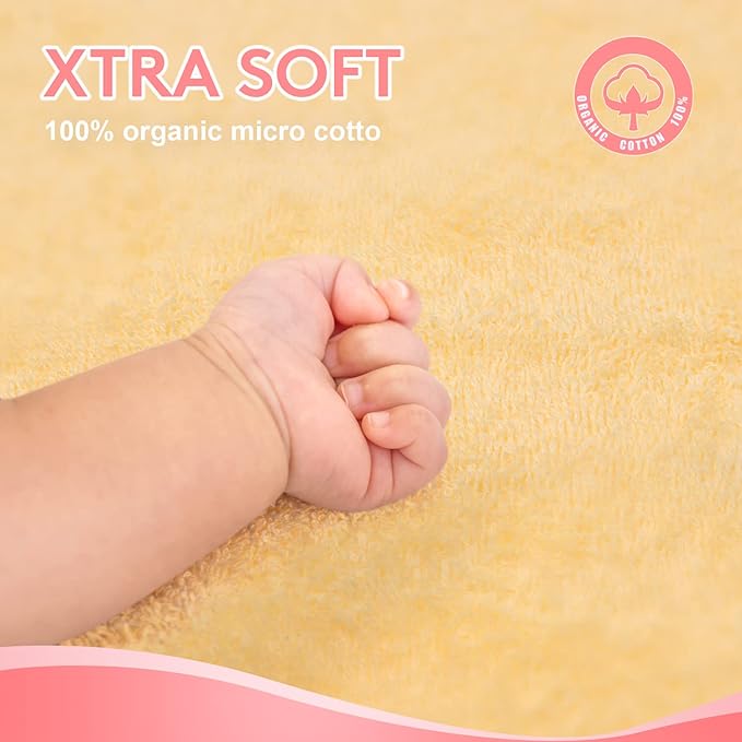 Baby Hooded Towel with Unique Animal Design Ultra Soft Thick Cotton Bath Towel for Newborn (Fawn)