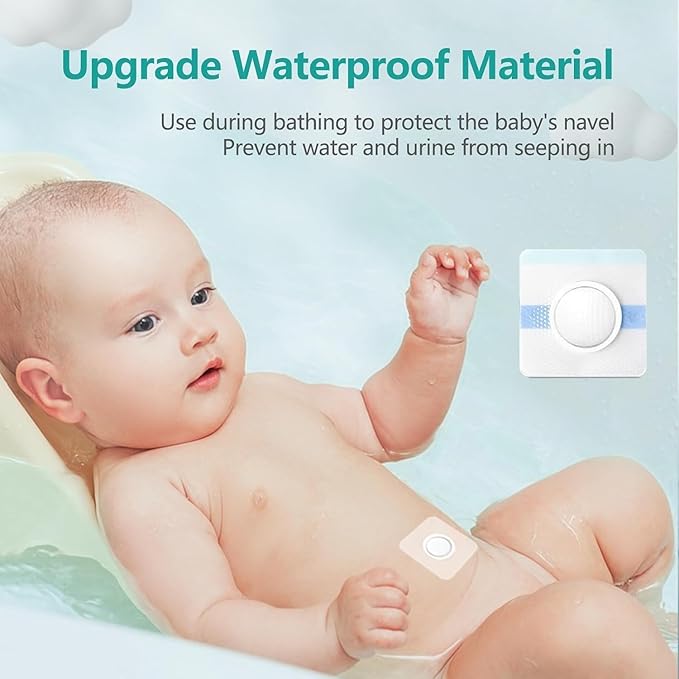 Baby Belly Navel Patches, Cotton Pads for Baby Belly Button Hernia, Infant Essentials Must Haves (7 Pieces)