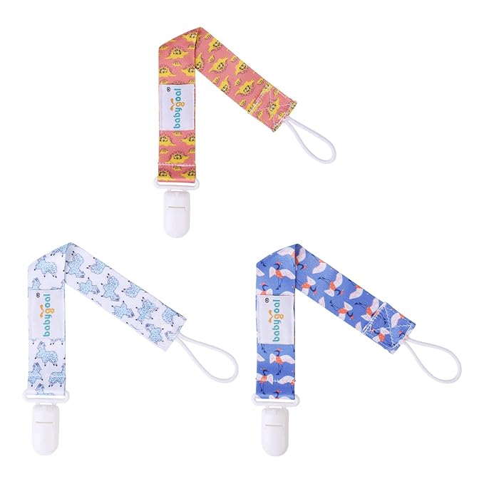 babygoal Pacifier Clips, 6 Pack Pacifier Holder Fits for Most Pacifiers and Binkies 6PB02