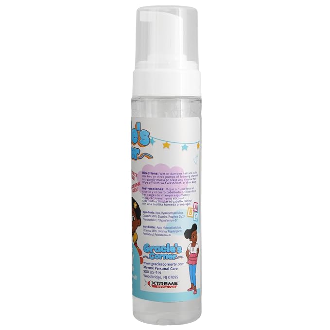 Gracie's Corner Rice Water Baby Shampoo Foaming Rinse-Off 8.5oz