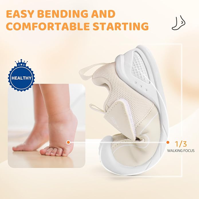Baby Barefoot First Walking Shoes with Wide Toe Box Orthopedic Toddler Shoes for 6 12 18 24 Months