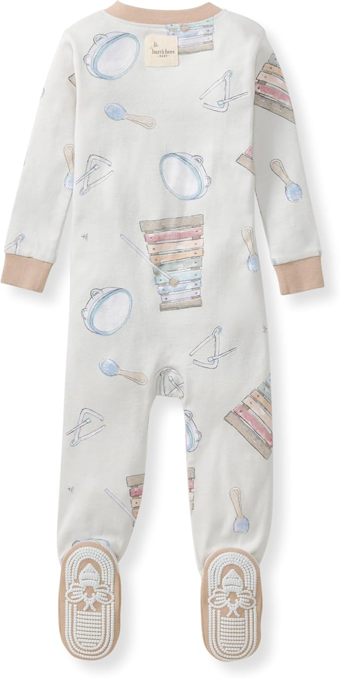 Burt's Bees Baby baby-boys Sleeper Pjs, 100% Organic Cotton, One-piece Footie, Zip Up Jumpsuit, Snug Fit Pajamas