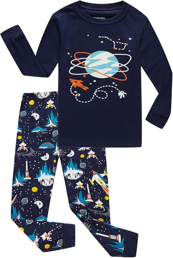 Family Feeling Little Big Boy Pajamas Sets 100% Cotton Pjs Kids Jammies