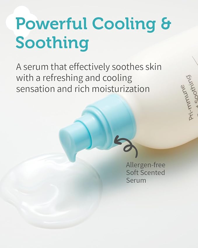 GOONGBE Pri-mmune Red Soothing Serum - Korean Baby Soothing Serum - Lightweight Gel Lotion - Refreshing & Cooling Gel for Instant Skin Relief for Newborns, Babies and Toddlers, 5.07 fl.oz.