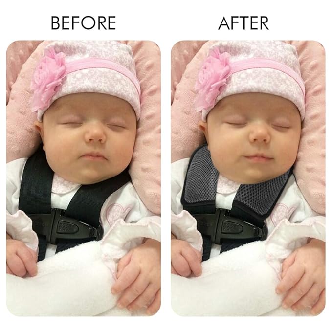Accmor Car Seat Straps Shoulder Pads for Baby Kids, Soft Car Seat Strap Covers, Seat Belt Covers for Car Seats, Pushchair, Stroller