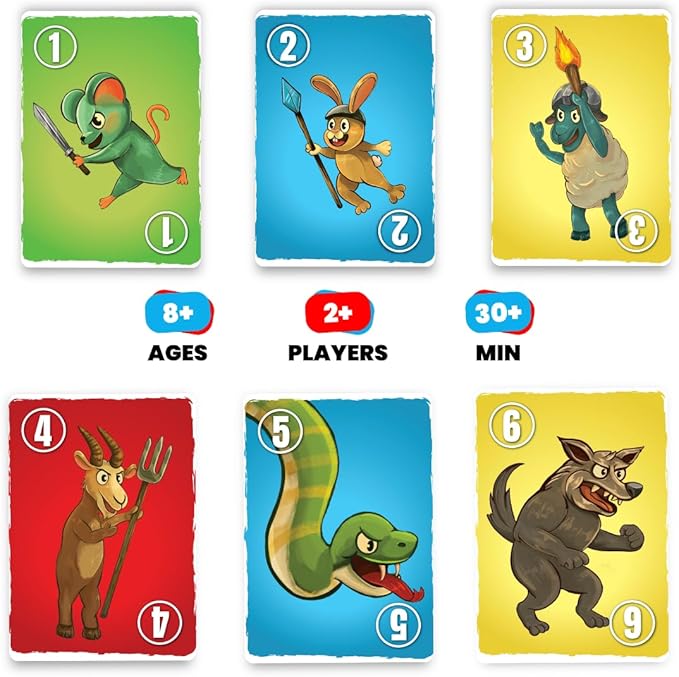 Viral Studios Predator vs Prey – Fast-Paced Card Game of Instinct, Speed & Chaos for Families, Friends & Game Nights – Addictive Flip & Slap Party Game – Ages 8+, 2+ Players