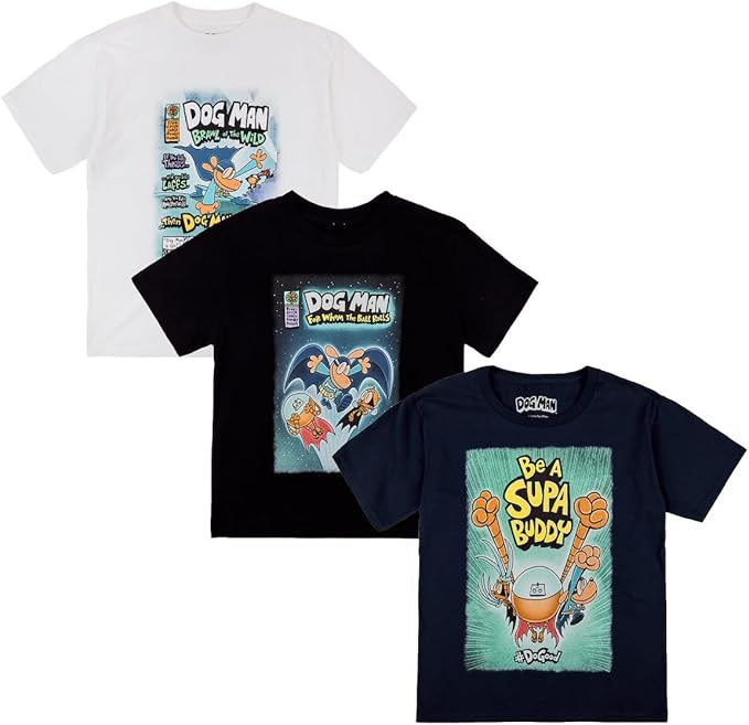 Dog Man Youth 3-Pack T-Shirts