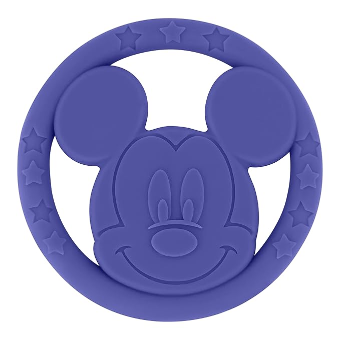 Cudlie Disney Silicone Teether Toy Set for Infants, Food Grade and BPA Free Teethers for Babies 6-12 Months, 2-Pack Teether Toys for Newborns