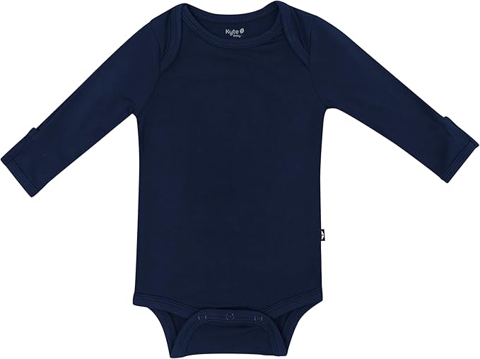 KYTE BABY Soft Bamboo from Rayon Long Sleeve Unisex Bodysuit, 0-24 Months