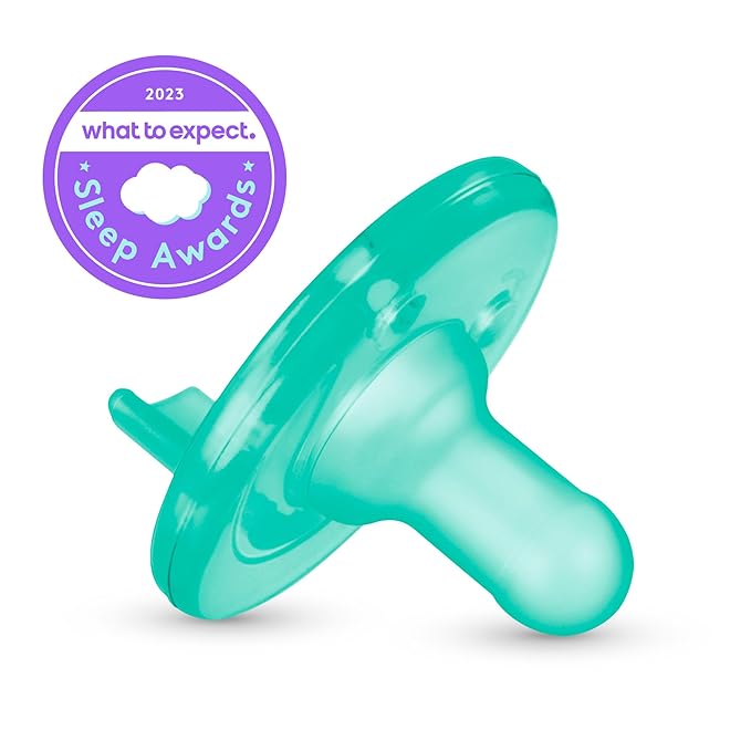 Philips AVENT Soothie Snuggle Pacifier Holder with Detachable Pacifier, 0m+, Seal, SCF347/04- 1 Count (Pack of 1)