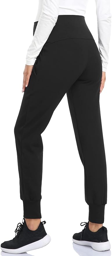 AMPOSH Women's Maternity Pants Stretchy Lounge Workout Sweatpants Casual Loose Comfy Pregnancy Joggers with Pockets
