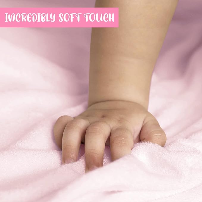 Set of 2 Hooded Baby Towels – Pink and Grey – Luxurious, Large and Super Absorbent – 30 x 30 Inch – Soft and Suitable for Infants, Toddlers and Kids – 400 GSM