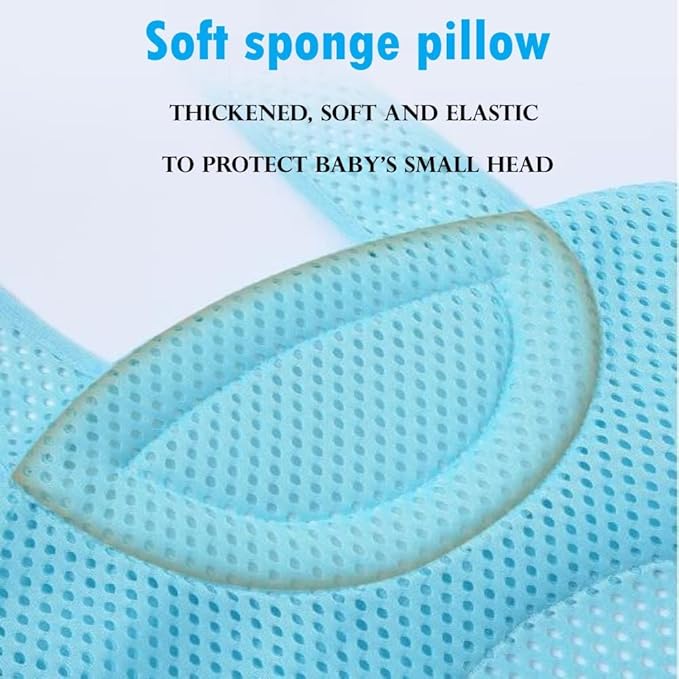 Baby Bath Support Mesh Pad Newborn Bath Tub Seat Net Non-Slip Baby Tub Mat Floating Bathtub Seat Cushion Adjustable Pillow for Bathing Cushion Pad Mat for 0-3 Years Old (No Bathtub)