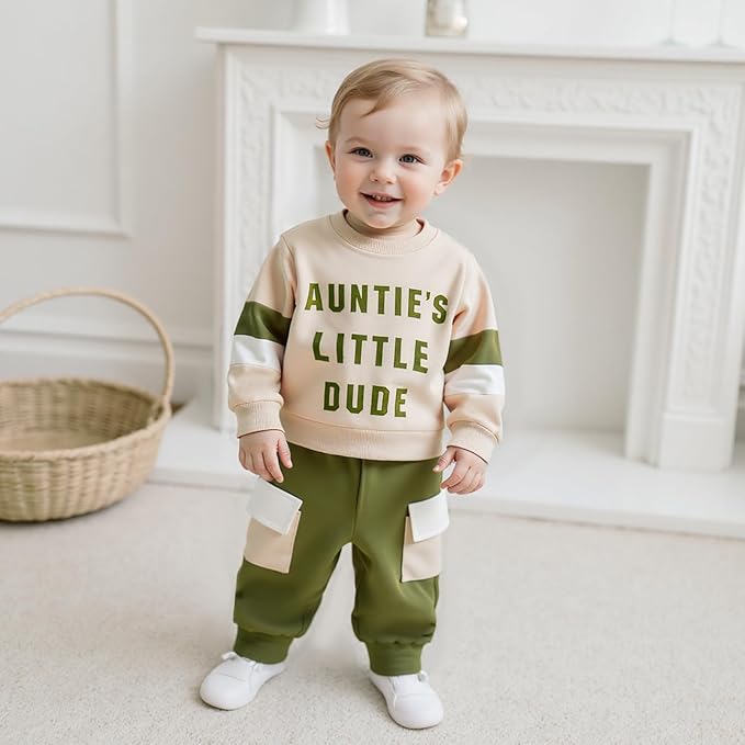 Infant Baby Boy Fall Clothes Set Funny Letter Sweatshirt Pant Outfit Toddler Winter Clothes 6 12 18 Months 2T 3T