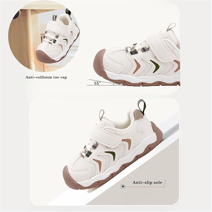 Baby Boy Girl First Walking Shoes Wide Toe Toddler Sneakers Breathable Non Slip Infant Barefoot Shoes 6 12 18 24 Months