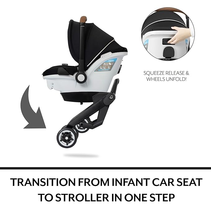 Evenflo Gold Shyft DualRide with Carryall Storage Infant Car Seat and Stroller Combo (Onyx Black)