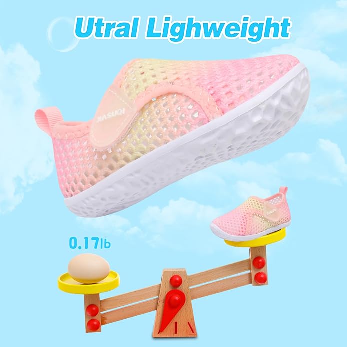 JIASUQI Baby Boys Girls Barefoot Swim Pool Water Shoes Beach Walking Sandals Athletic Sneakers