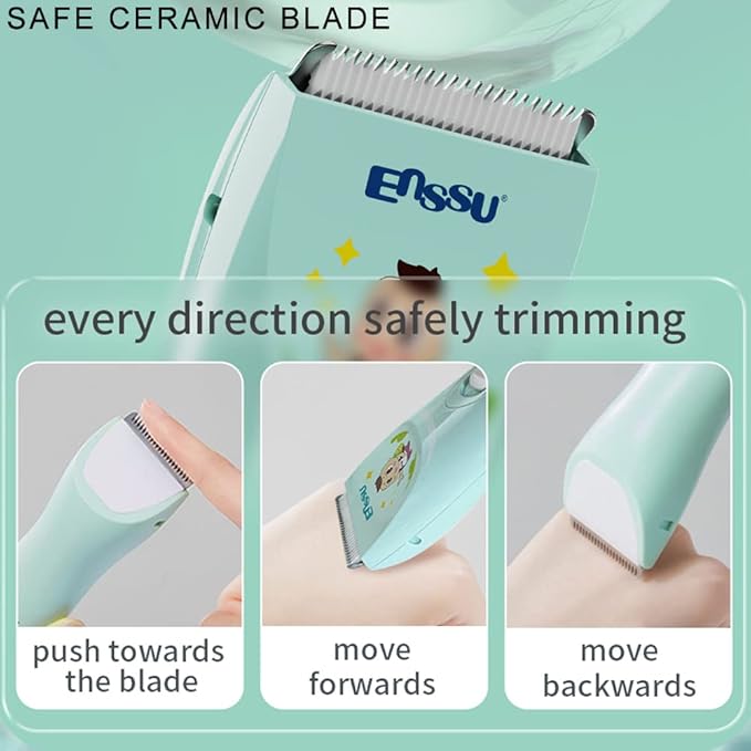 Baby Hair Clippers, Lower Noise Haircut Trimmers for Children with Autism and Sensory Sensitivity, Babies Infant Kids Waterproof Hair Cutting Kits