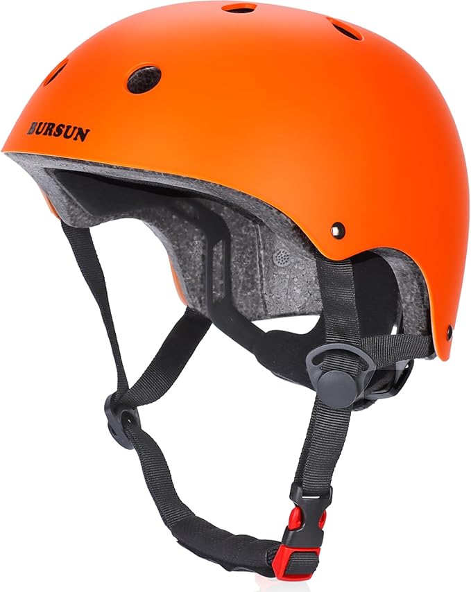 BURSUN Kids Bike Helmet Ventilation & Adjustable Toddler Helmet for Ages 2-14 Kids Boys Girls Multi-Sport Helmet for Skateboard Roller Skateing Bicycle Scooter blance Bike