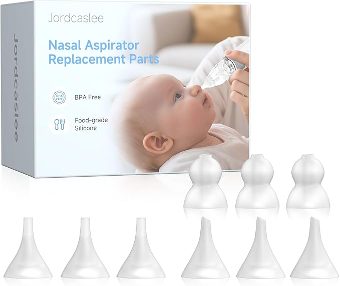 Nasal Aspirator Replacement Tips 9 Pcs, Food-Grade Silicone, Ultra-Soft Baby Nose Sucker Replacement Parts Compatible with GROWNSY, Watolt, LittleTora, HEYVALUE, Cocobela, X-Bosak